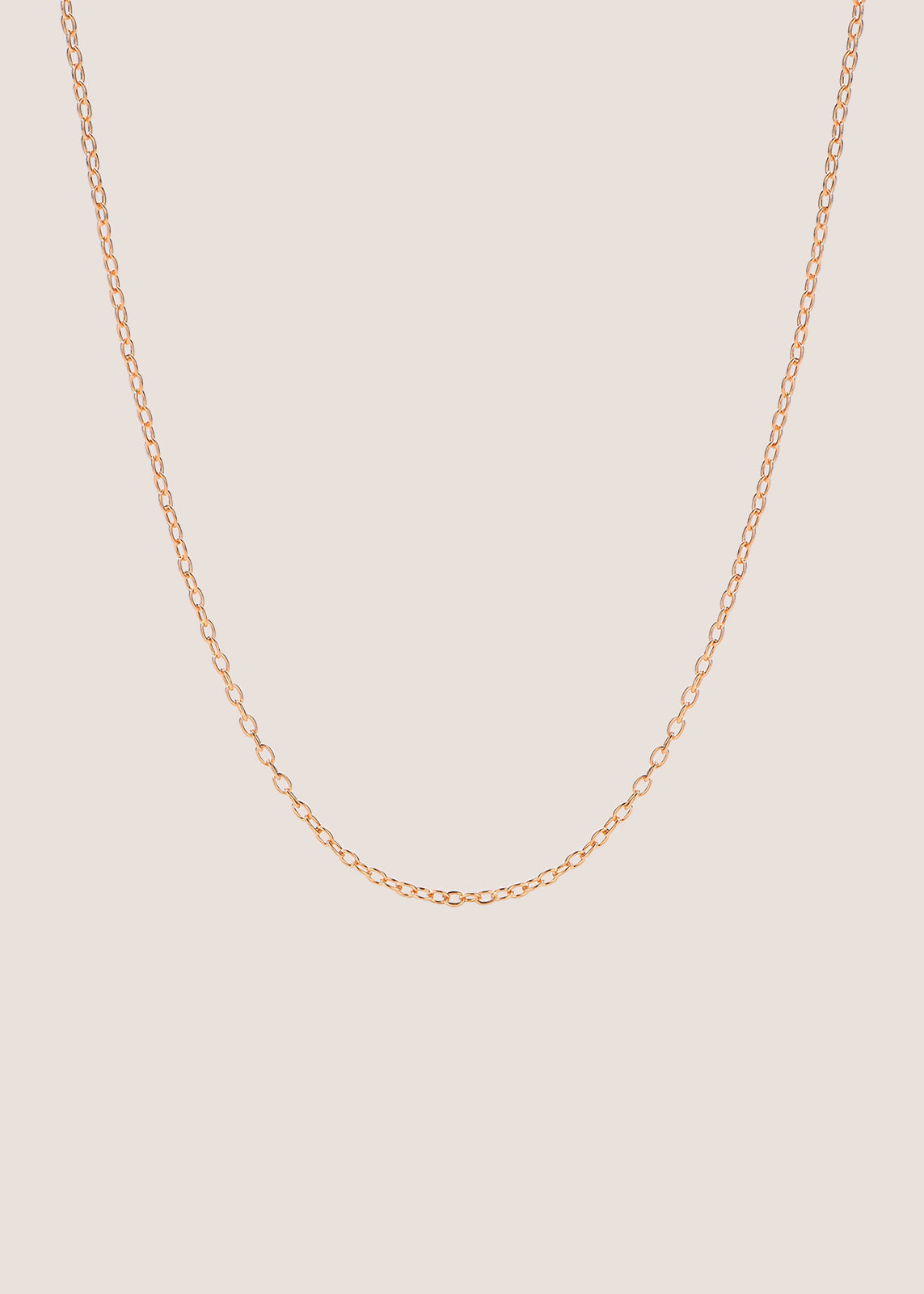 18k Gold Vermeil Fine Cable Chain Necklace