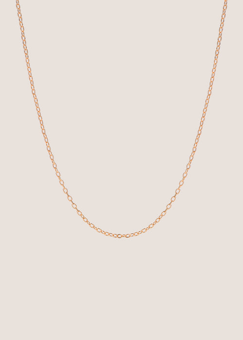 18k Gold Vermeil Fine Cable Chain Necklace