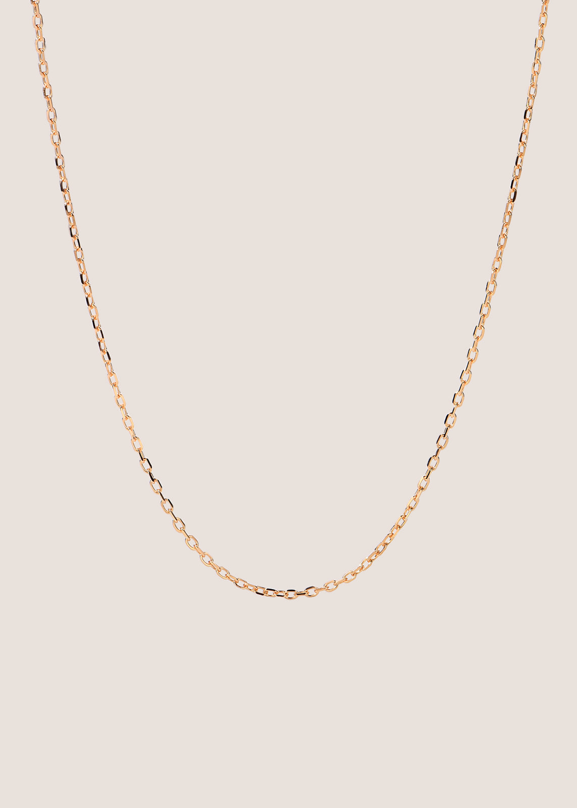 18k Gold Vermeil Fine Edge Cable Chain Necklace