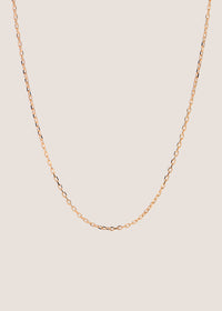 18k Gold Vermeil Fine Edge Cable Chain Necklace