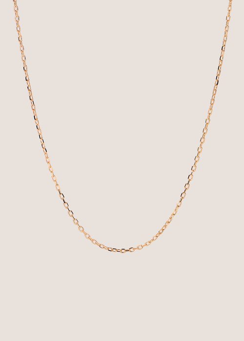 18k Gold Vermeil Fine Edge Cable Chain Necklace