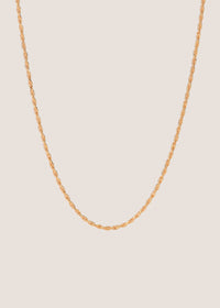 18k Gold Vermeil Fine Rope Chain Necklace