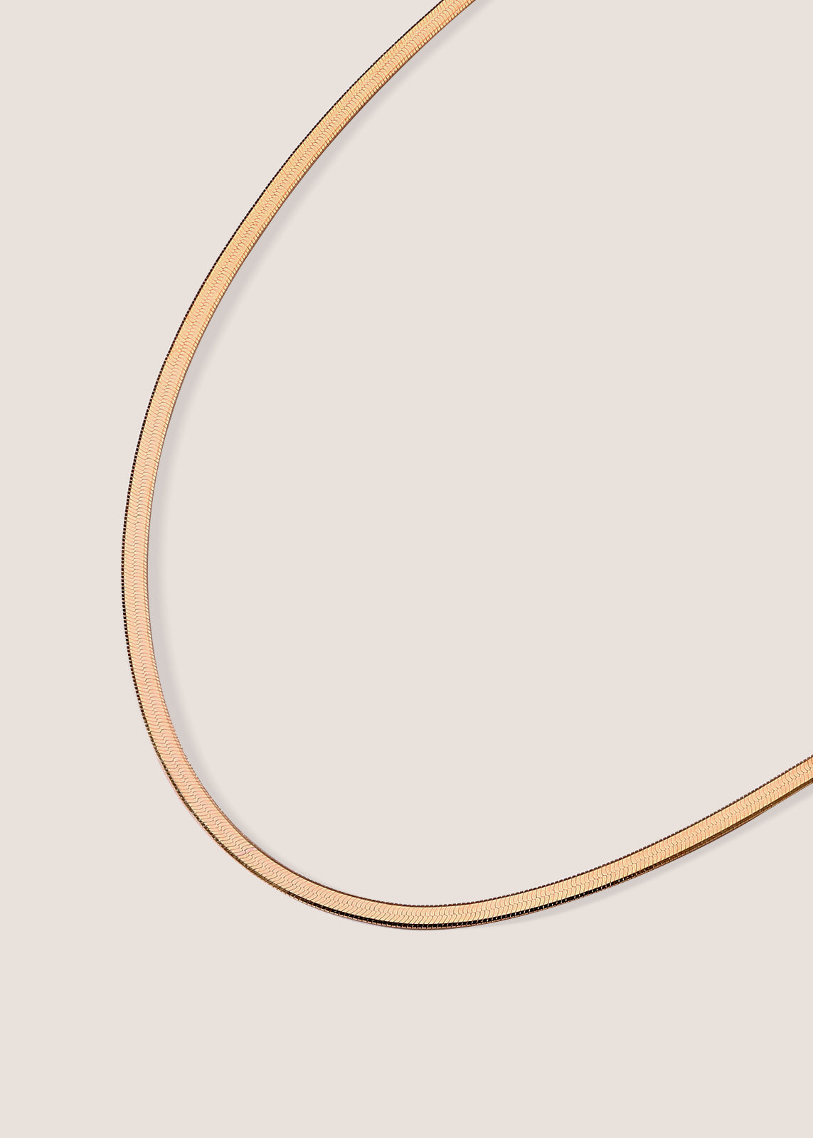 18k Gold Vermeil Herringbone Chain Necklace
