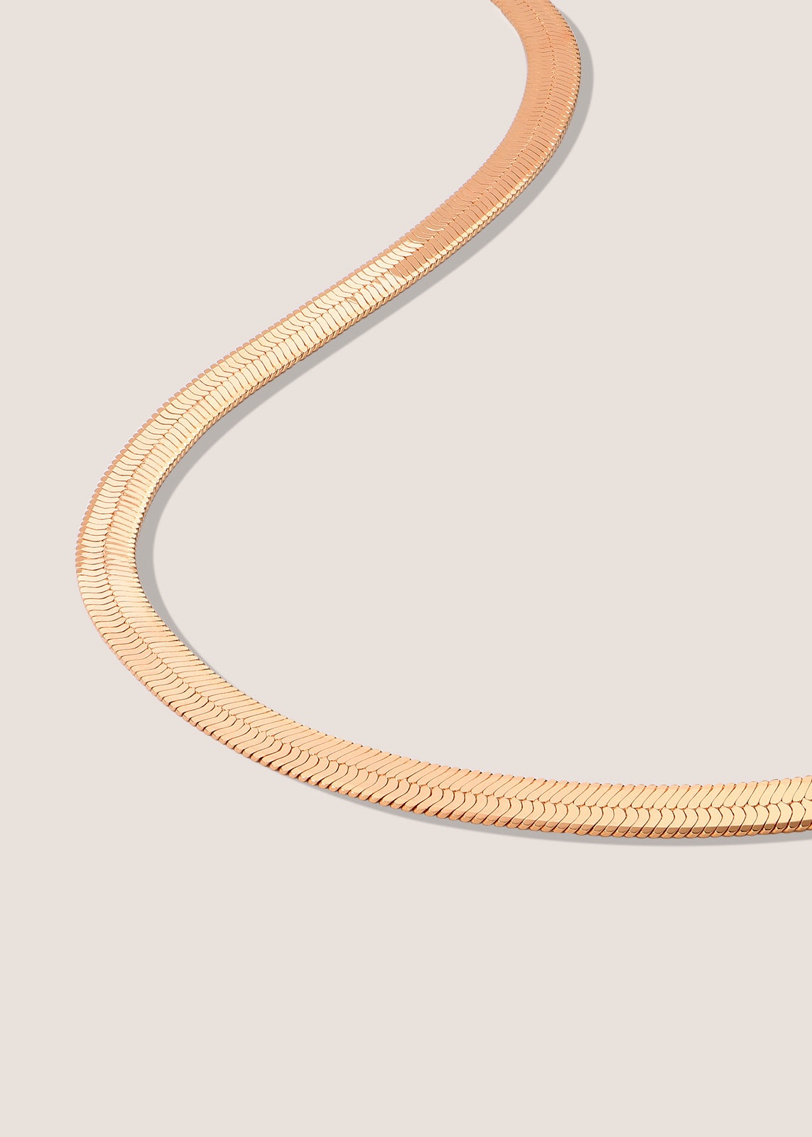 18k Gold Vermeil Statement Herringbone Necklace