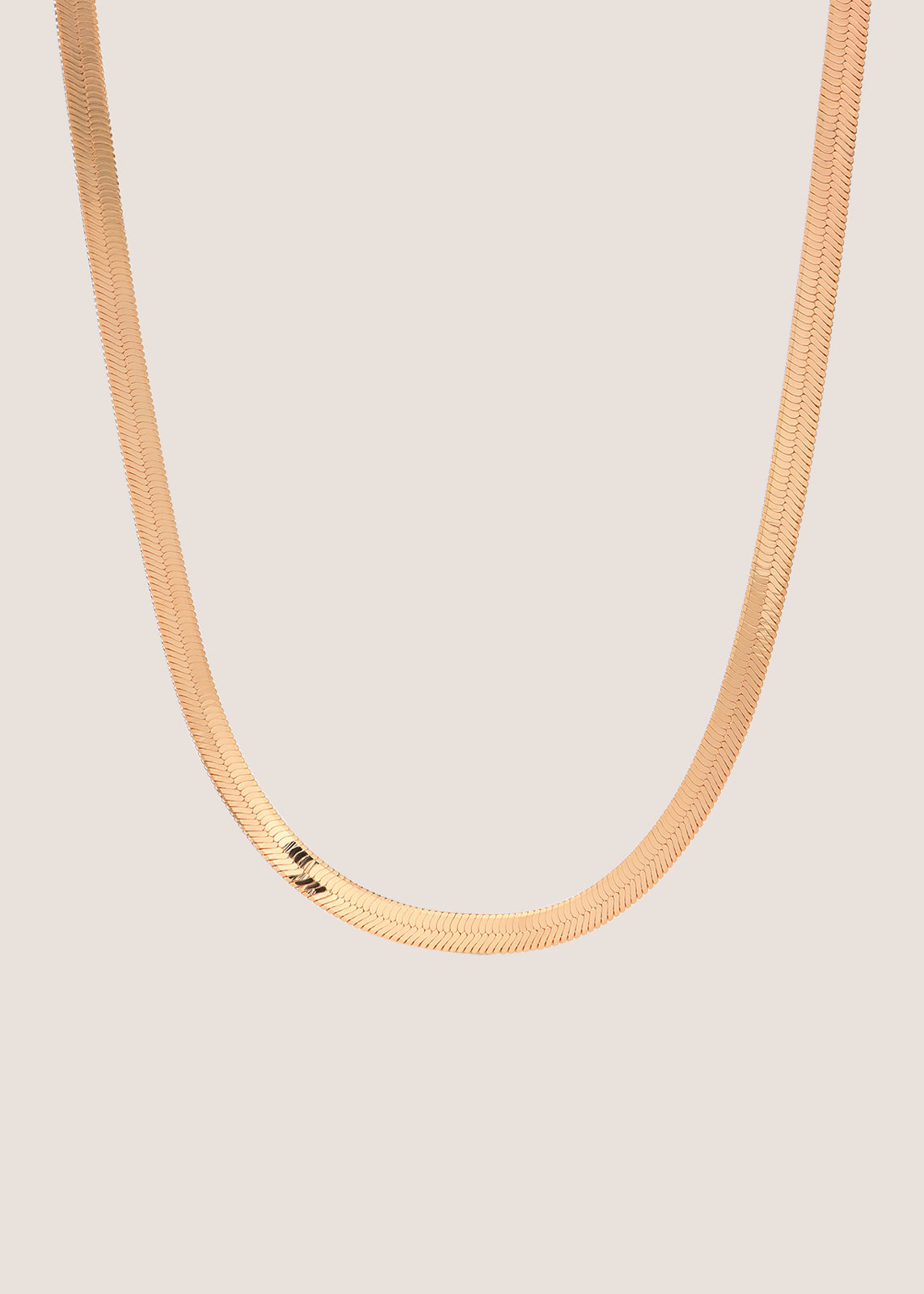 18k Gold Vermeil Statement Herringbone Necklace