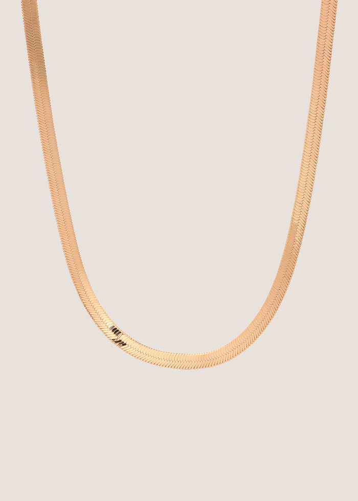 18k Gold Vermeil Statement Herringbone Necklace