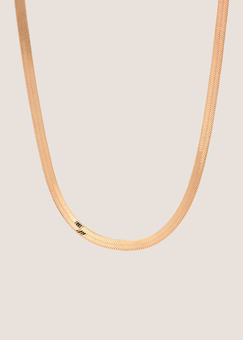 18k Gold Vermeil Statement Herringbone Necklace