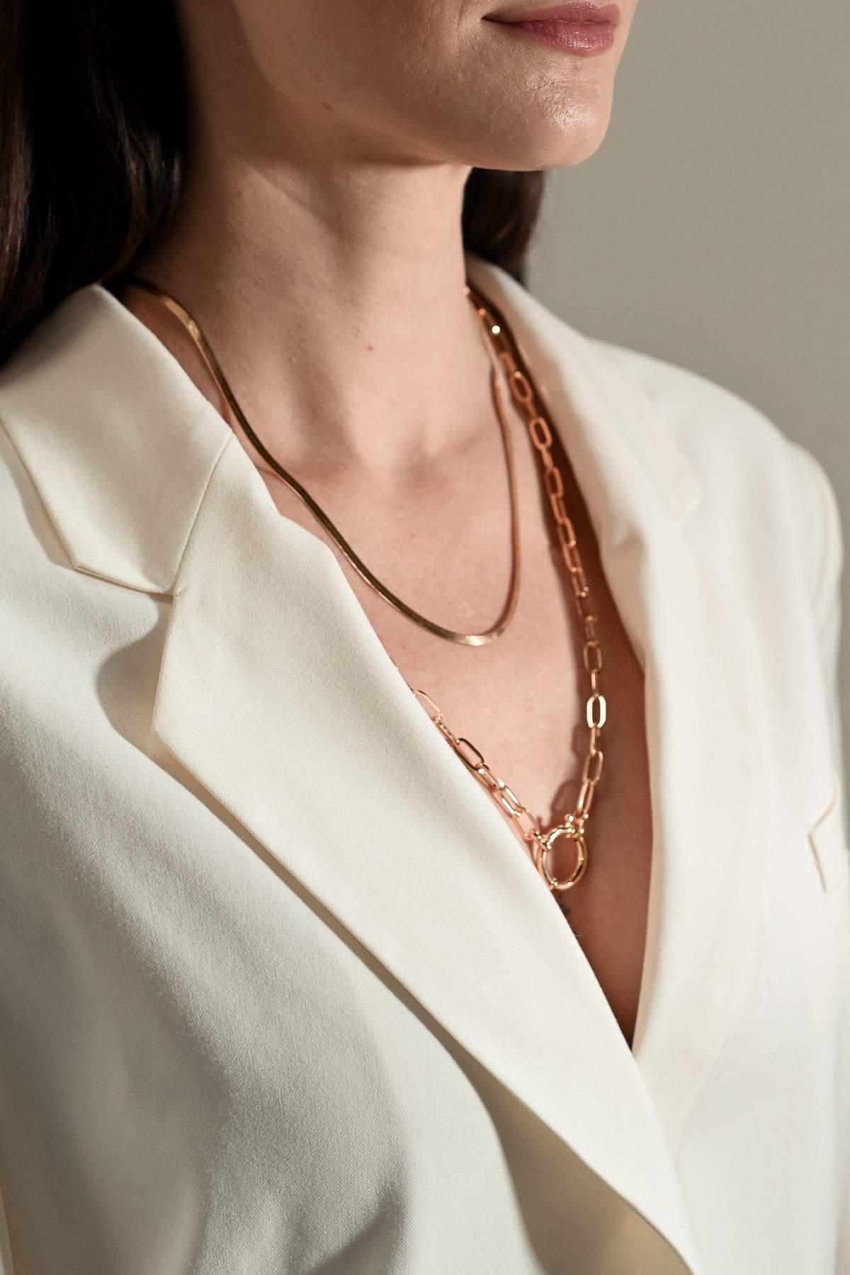 18k Gold Vermeil Statement Paperclip Chain Necklace
