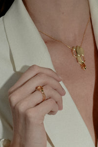 Formes Hexagone 18k Gold Vermeil Citrine Ring