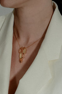 Formes Hexagone 18k Gold Vermeil Citrine Charm Necklace