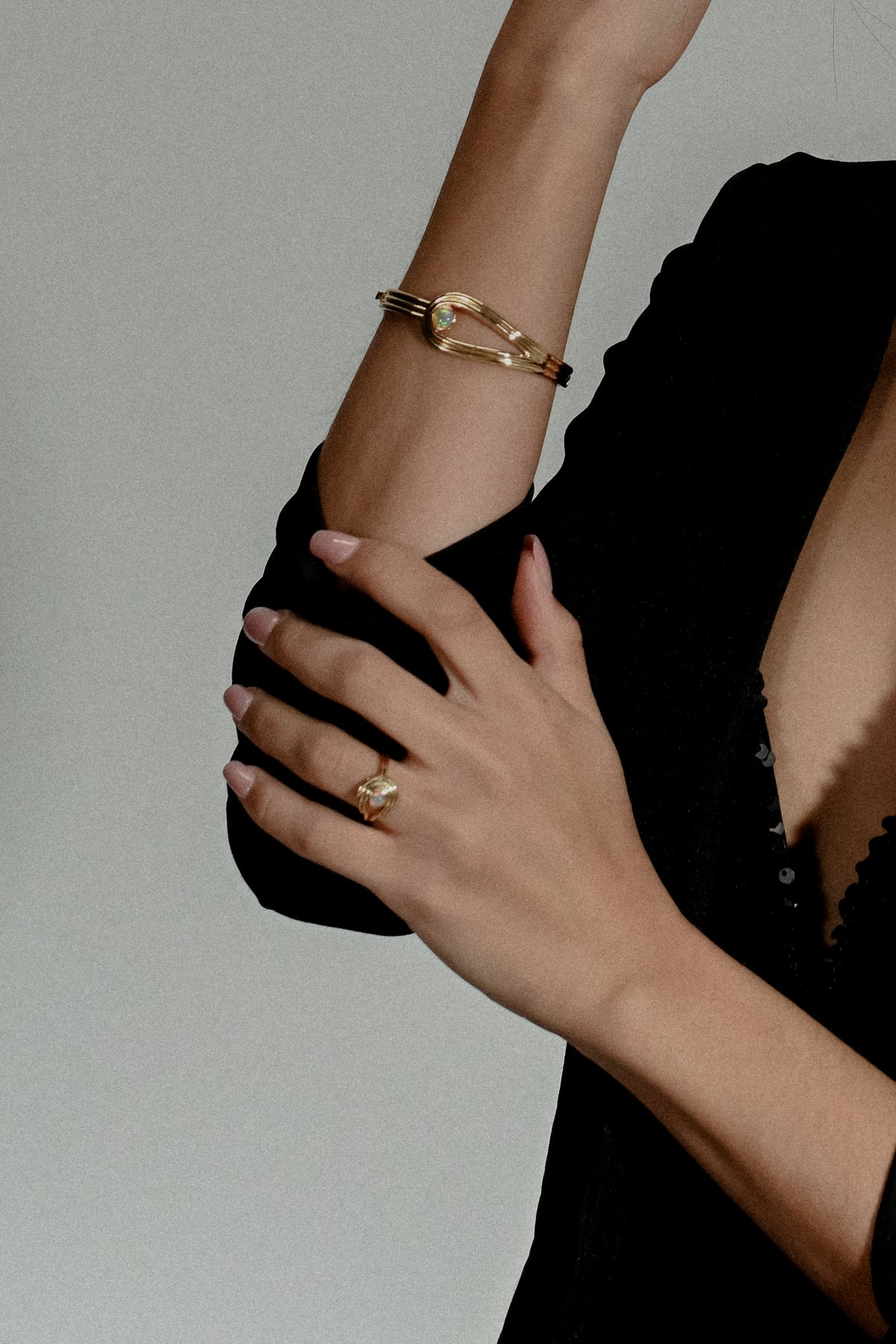Anneaux 18k Gold Vermeil Opal Ring