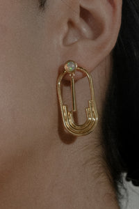 Anneaux 18k Gold Vermeil Opal Drop Earrings