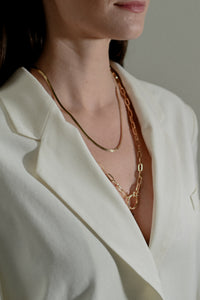 18k Gold Vermeil Statement Paperclip Chain Necklace