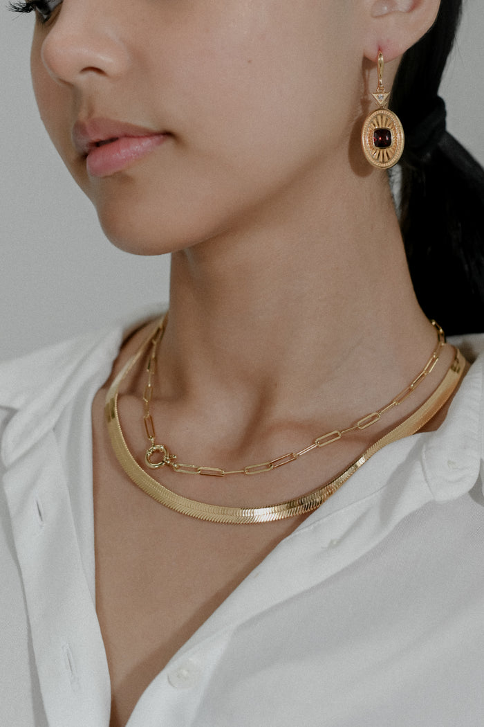 18k Gold Vermeil Bold Paperclip Chain Necklace