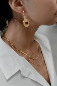 18k Gold Vermeil Herringbone Chain Necklace