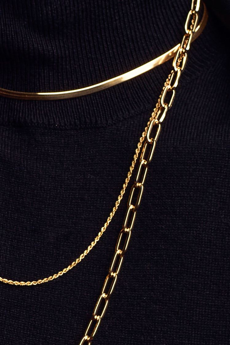 18k Gold Vermeil Statement Paperclip Chain Necklace