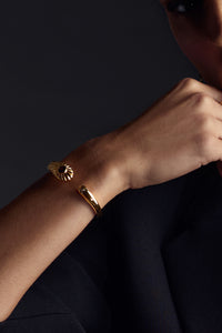 Rayons de Lumière 18k Gold Vermeil Garnet Bangle Bracelet