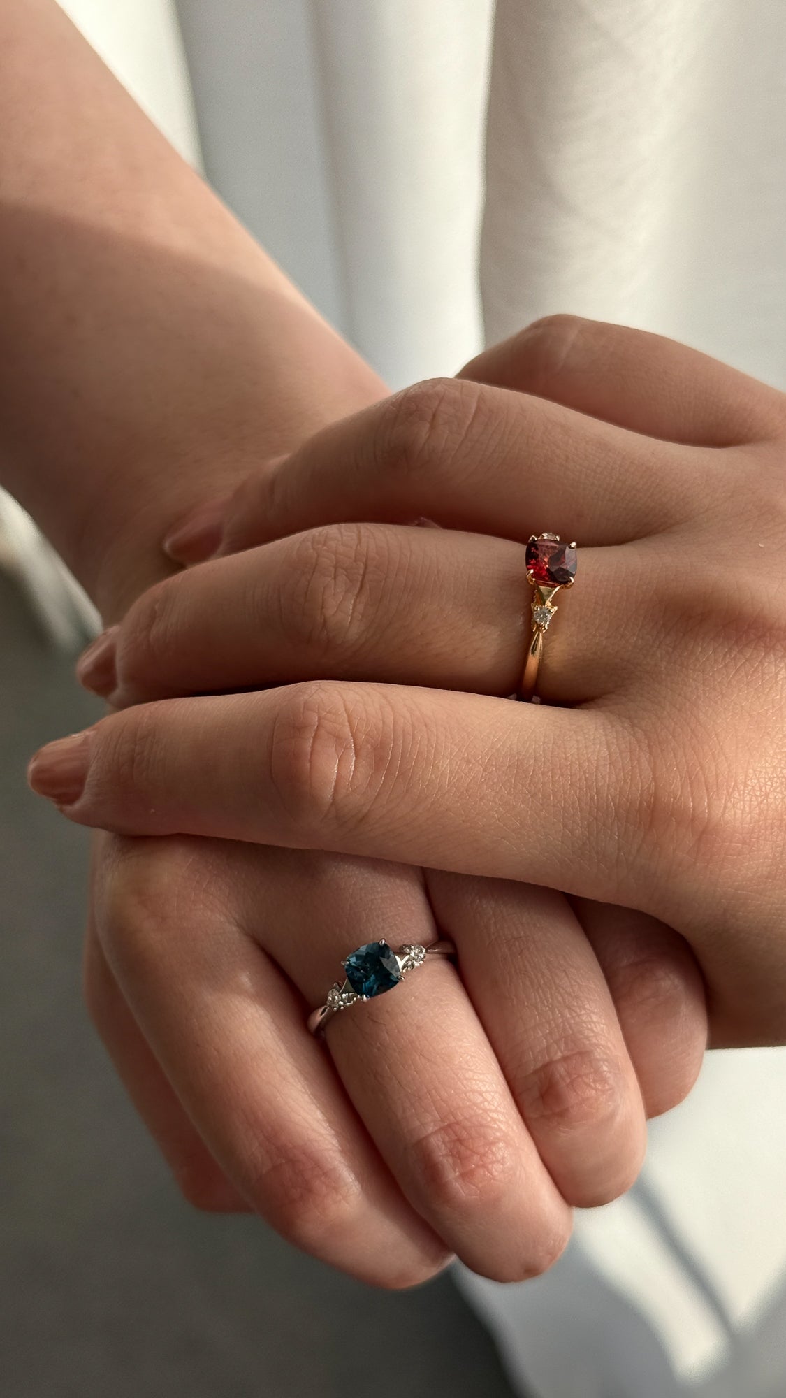 Rayons de Lumière 18k Gold Vermeil Garnet Ring