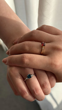 Rayons de Lumière 18k Gold Vermeil Garnet Ring