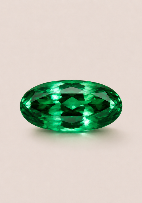 Emerald Radiance Green Gemstone Oval