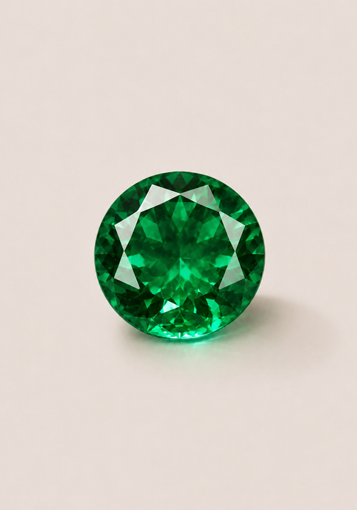 Emerald Radiance Green Gemstone Circle