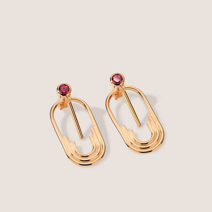 Anneaux Garnet Drop Earrings