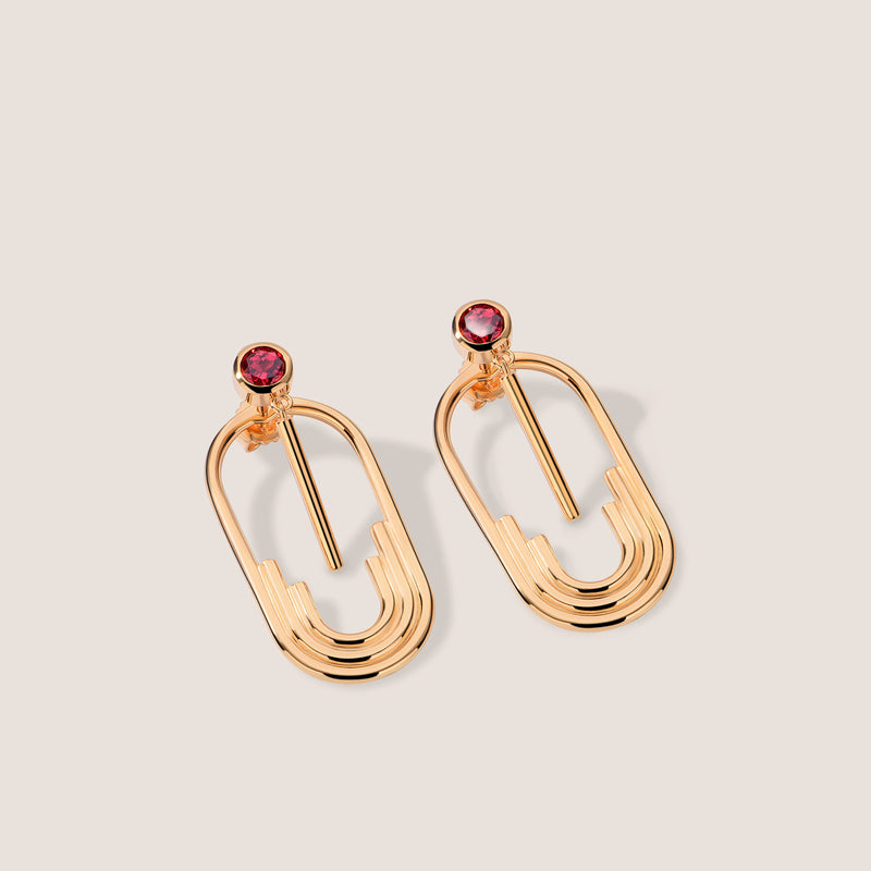 Anneaux Garnet Drop Earrings