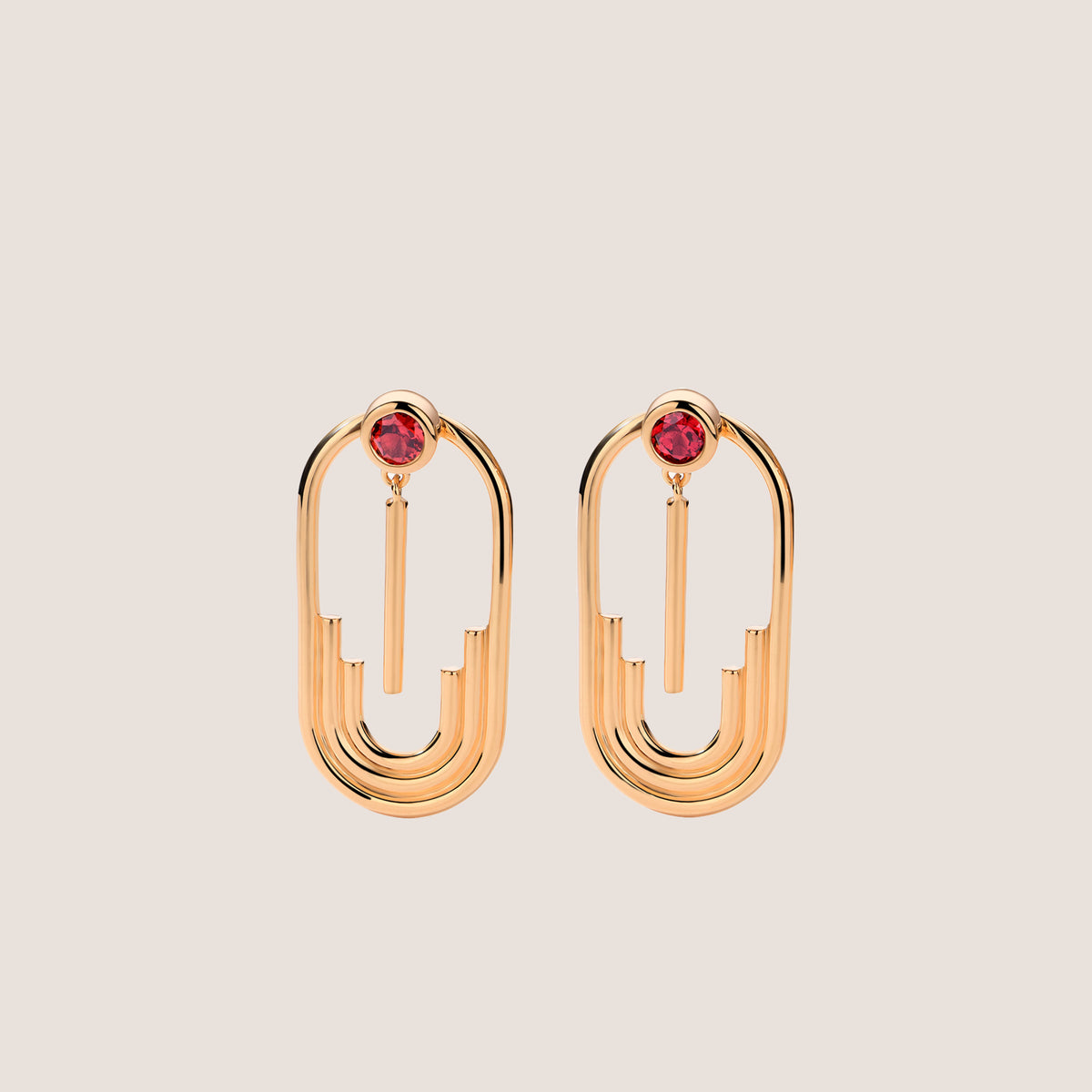 Anneaux Garnet Drop Earrings