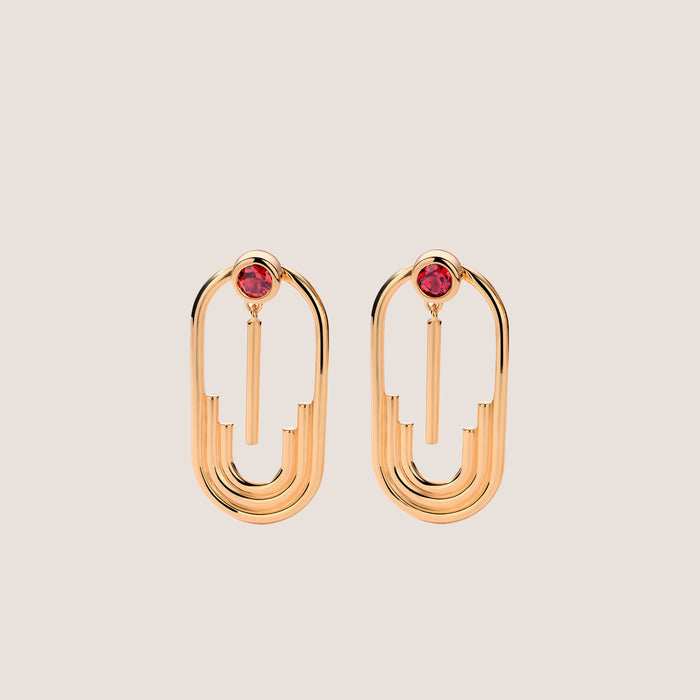 Anneaux Garnet Drop Earrings