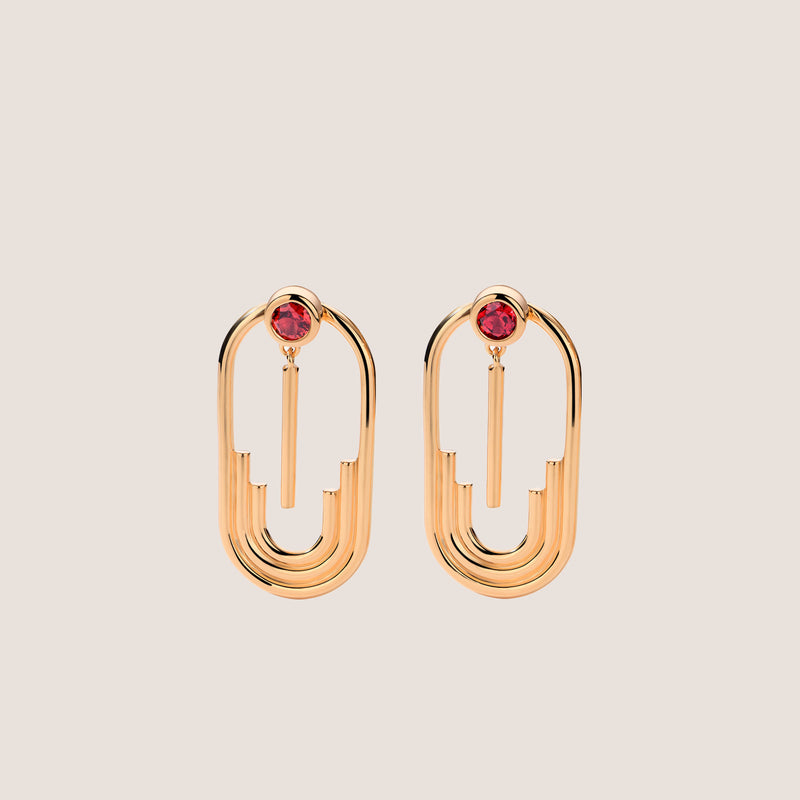 Anneaux Garnet Drop Earrings