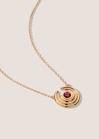 Anneaux 18k Gold Vermeil Garnet Charm Necklace