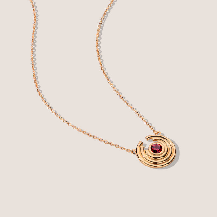 Anneaux Garnet Charm Necklace