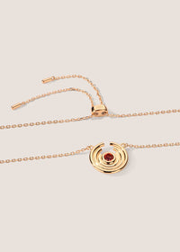 Anneaux 18k Gold Vermeil Garnet Charm Necklace