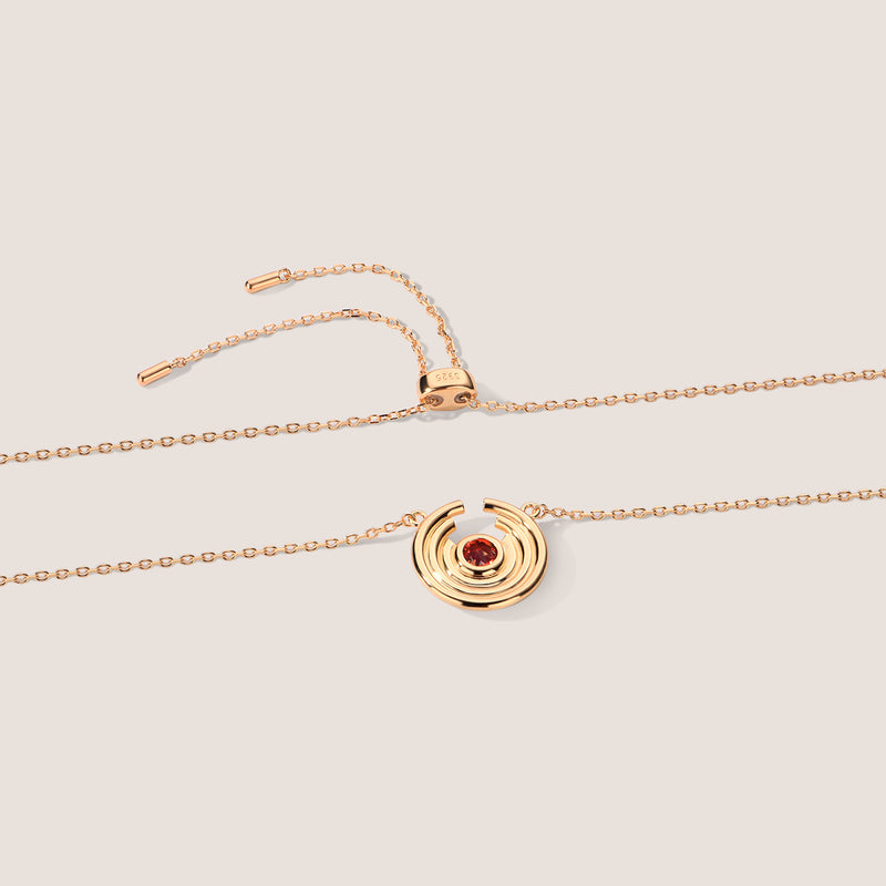 Anneaux Garnet Charm Necklace