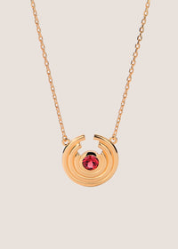 Anneaux 18k Gold Vermeil Garnet Charm Necklace