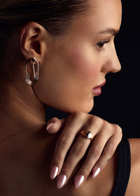 Anneaux 18k Gold Vermeil Garnet Ring