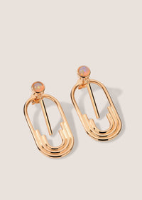 Anneaux 18k Gold Vermeil Opal Drop Earrings