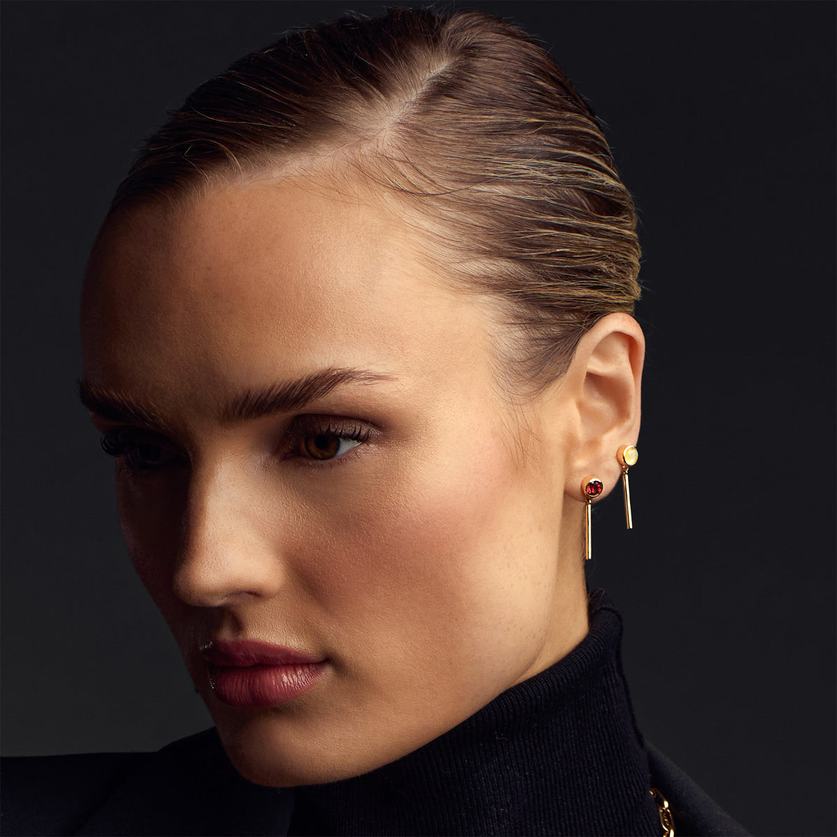 Anneaux 18k Gold Vermeil Opal Drop Earrings