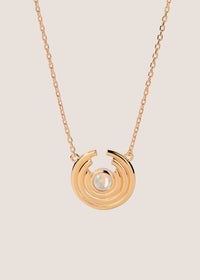 Anneaux 18k Gold Vermeil Opal Charm Necklace