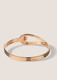 Anneaux 18k Gold Vermeil Garnet Bangle Bracelet