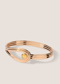 Anneaux 18k Gold Vermeil Opal Bangle Bracelet