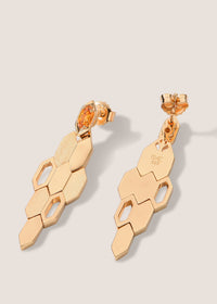 Formes Hexagone 18k Gold Vermeil Citrine Drop Earrings