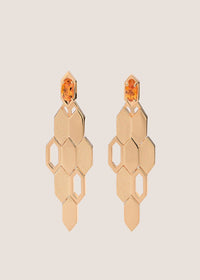Formes Hexagone 18k Gold Vermeil Citrine Drop Earrings