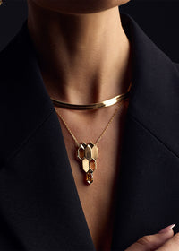 18k Gold Vermeil Statement Herringbone Necklace