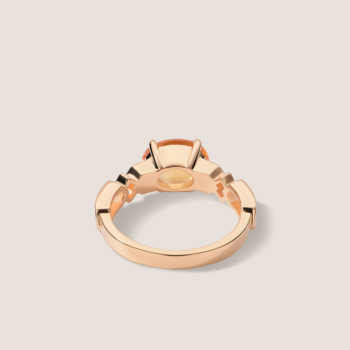 Formes Hexagone Citrine Ring