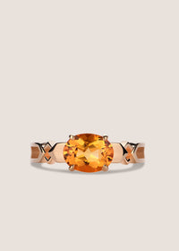 Formes Hexagone 18k Gold Vermeil Citrine Ring