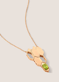 Formes Hexagone 18k Gold Vermeil Peridot Charm Necklace
