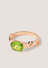 Formes Hexagone 18k Gold Vermeil Peridot Ring
