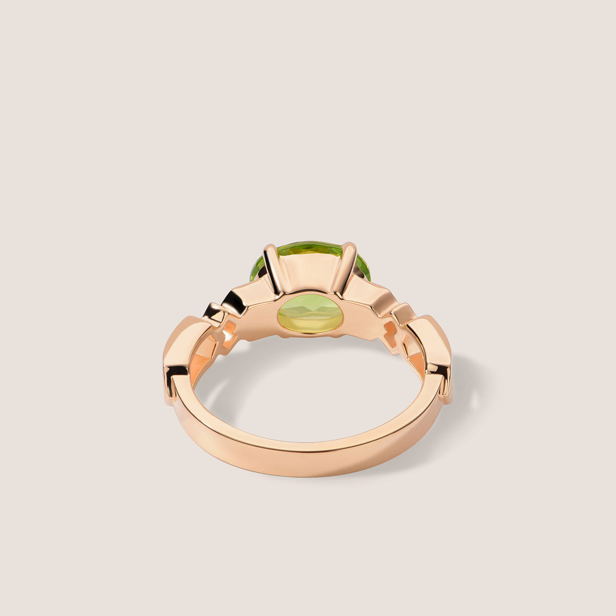 Formes Hexagone Peridot Ring