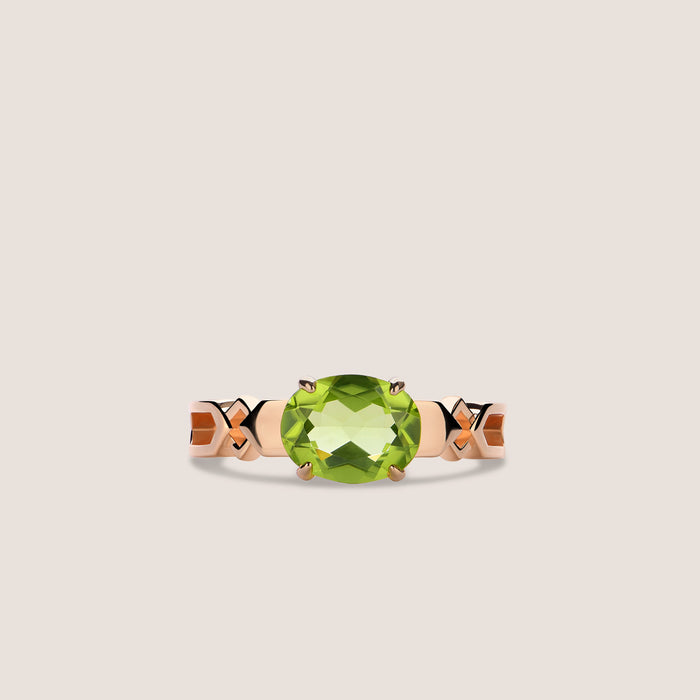Formes Hexagone Peridot Ring